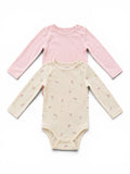 2er-Pack Body Langarm Blumen