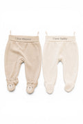 C&A 2er-Pack Strampelhosen Beige & Creme I love Mummy & Daddy