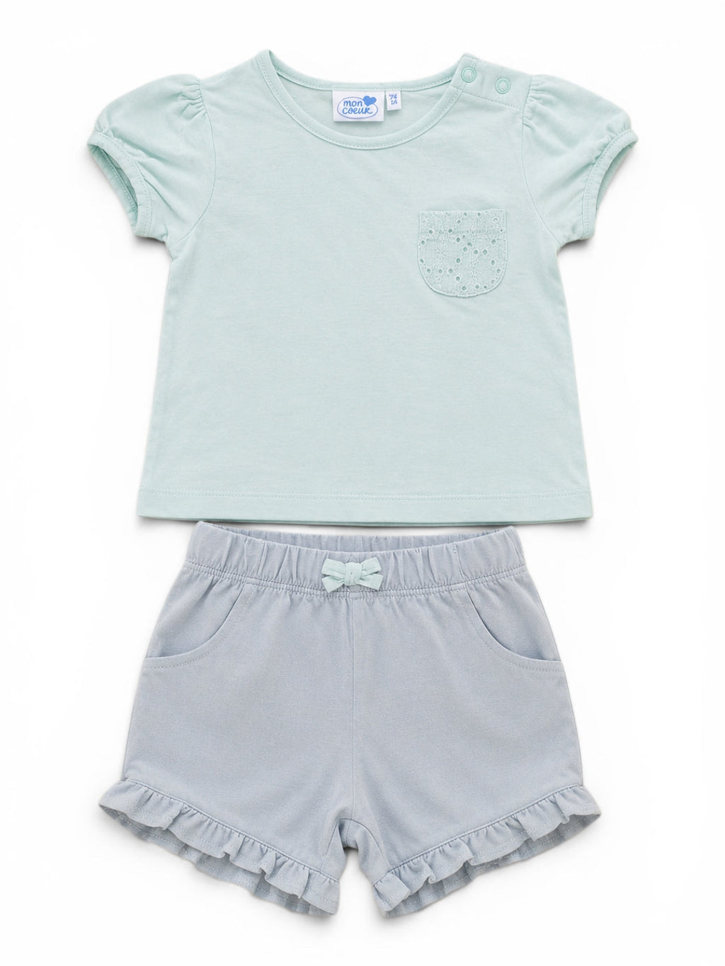 Moncoeur Set T-Shirt & Shorts Mint