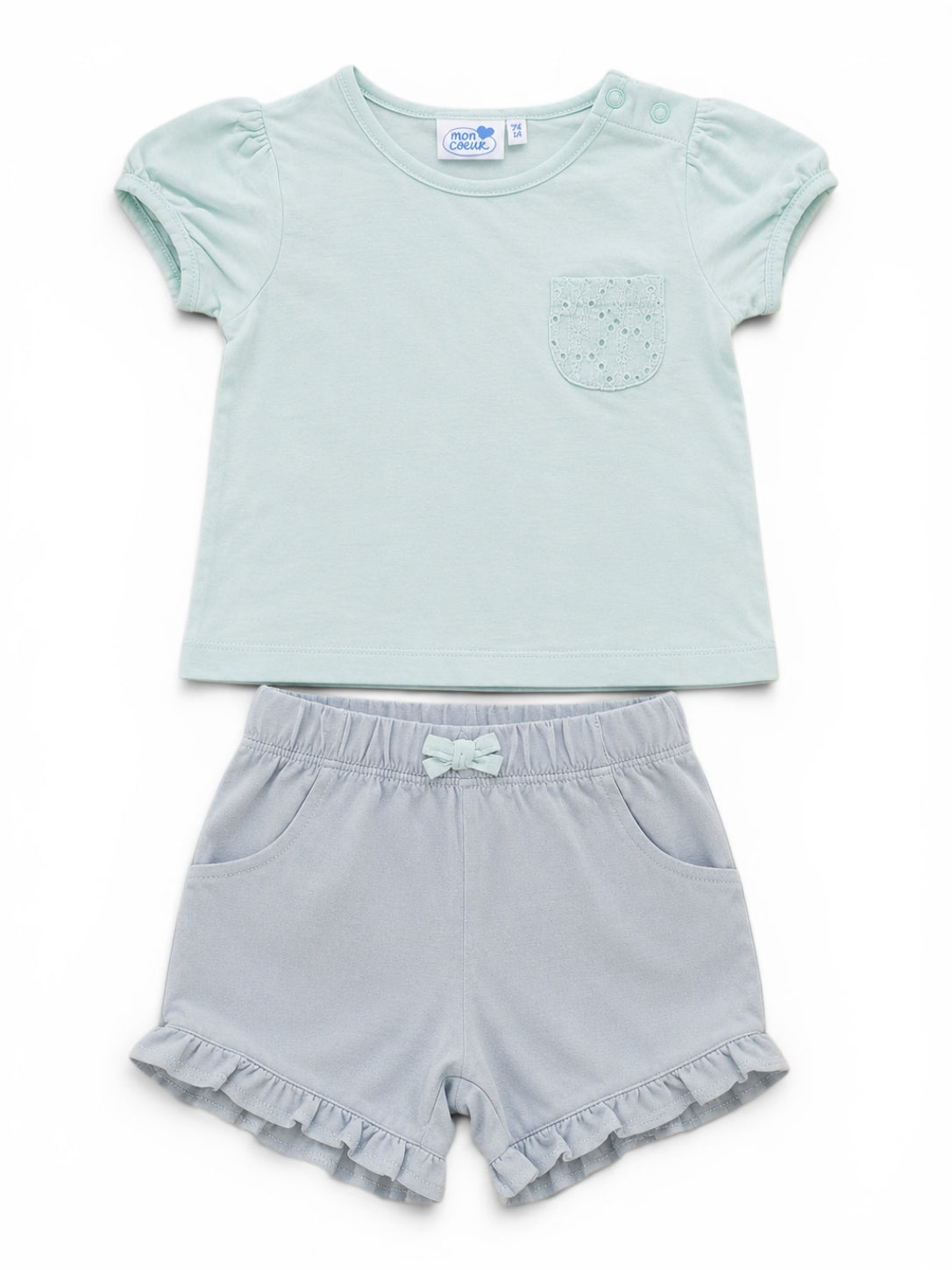 Moncoeur Set T-Shirt & Shorts Mint