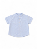 Baby Hemd – Hellblau mit Mao-Kragen
