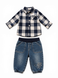 Baby-Set Karo-Hemd & Jeans C&A