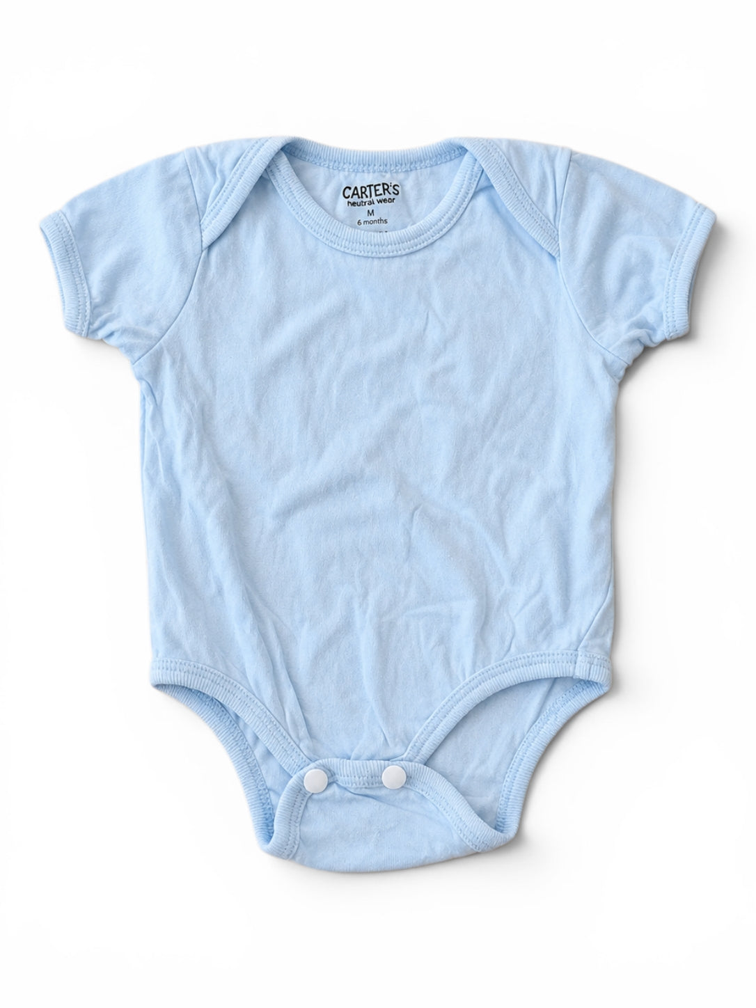 Carter's Kurzarm-Body Hellblau Uni