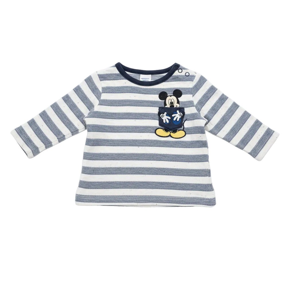 Baby-Langarmshirt Mickey Mouse Gestreift C&A