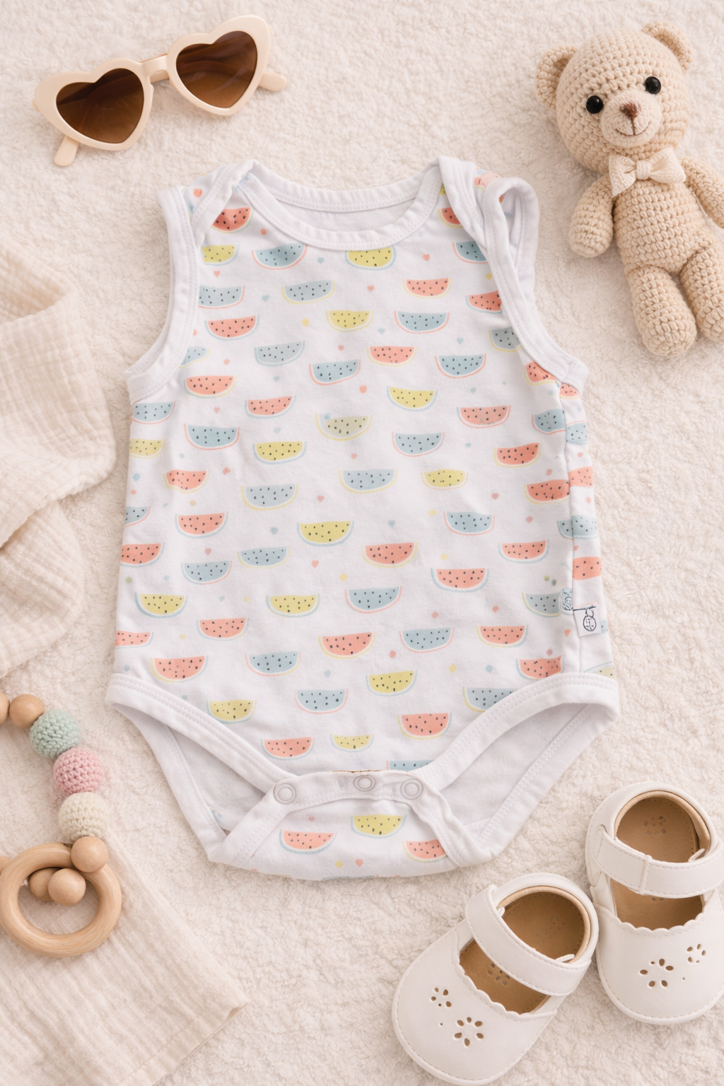 Ärmelloser Body mit Melonenprint Sommer coconette