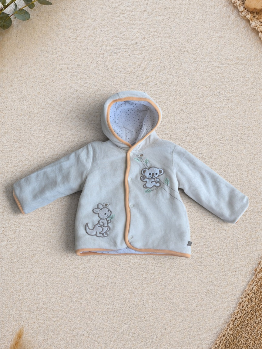Baby-Wendejacke Hellblau Koala & Känguru