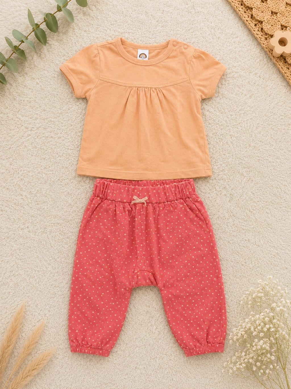 Set T-Shirt & moncoeur Hose Gepunktet