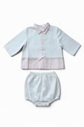 Set Jacke Weiss-Rosa mit Höschen Vintage
