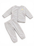 Baby-Set Velours-Jäckchen & H&M Hose Grau Mond