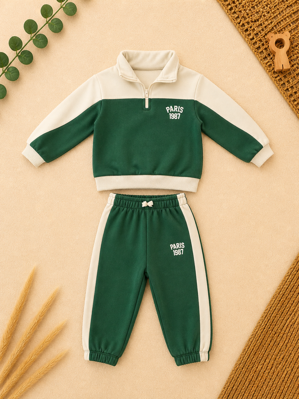 Baby-Set Paris 1987 Half-Zip Sweatshirt & Jogginghose Zara