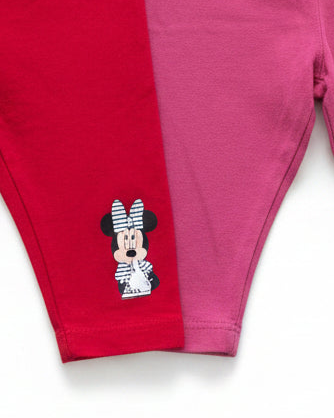 2er Set Leggings Rot und Lila