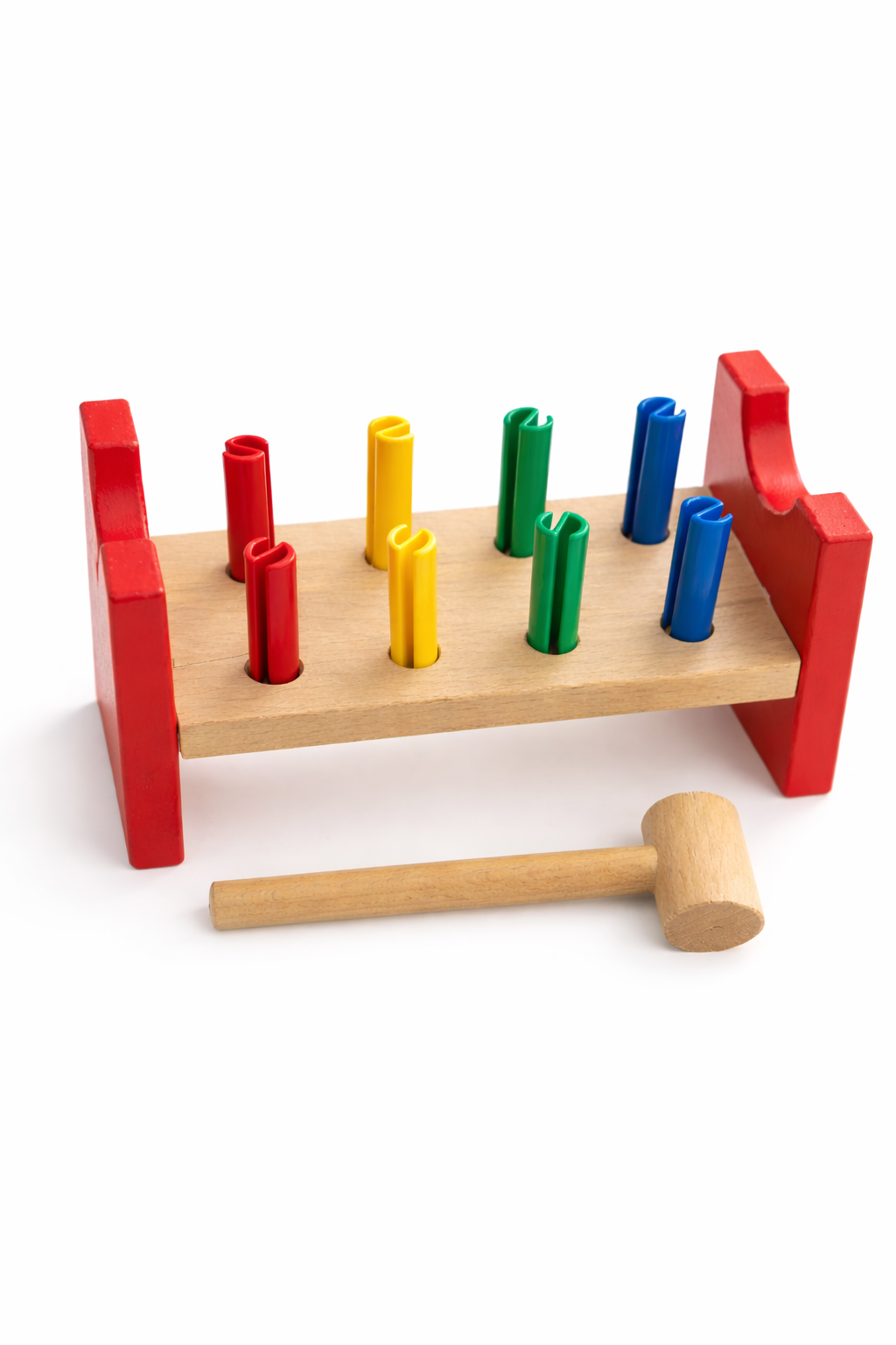 Klopfspiel mit Hammer aus Holz