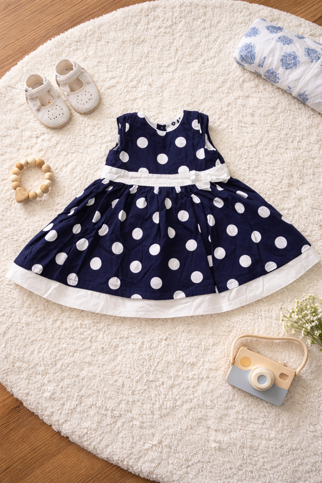 Gepunktetes Kleid
