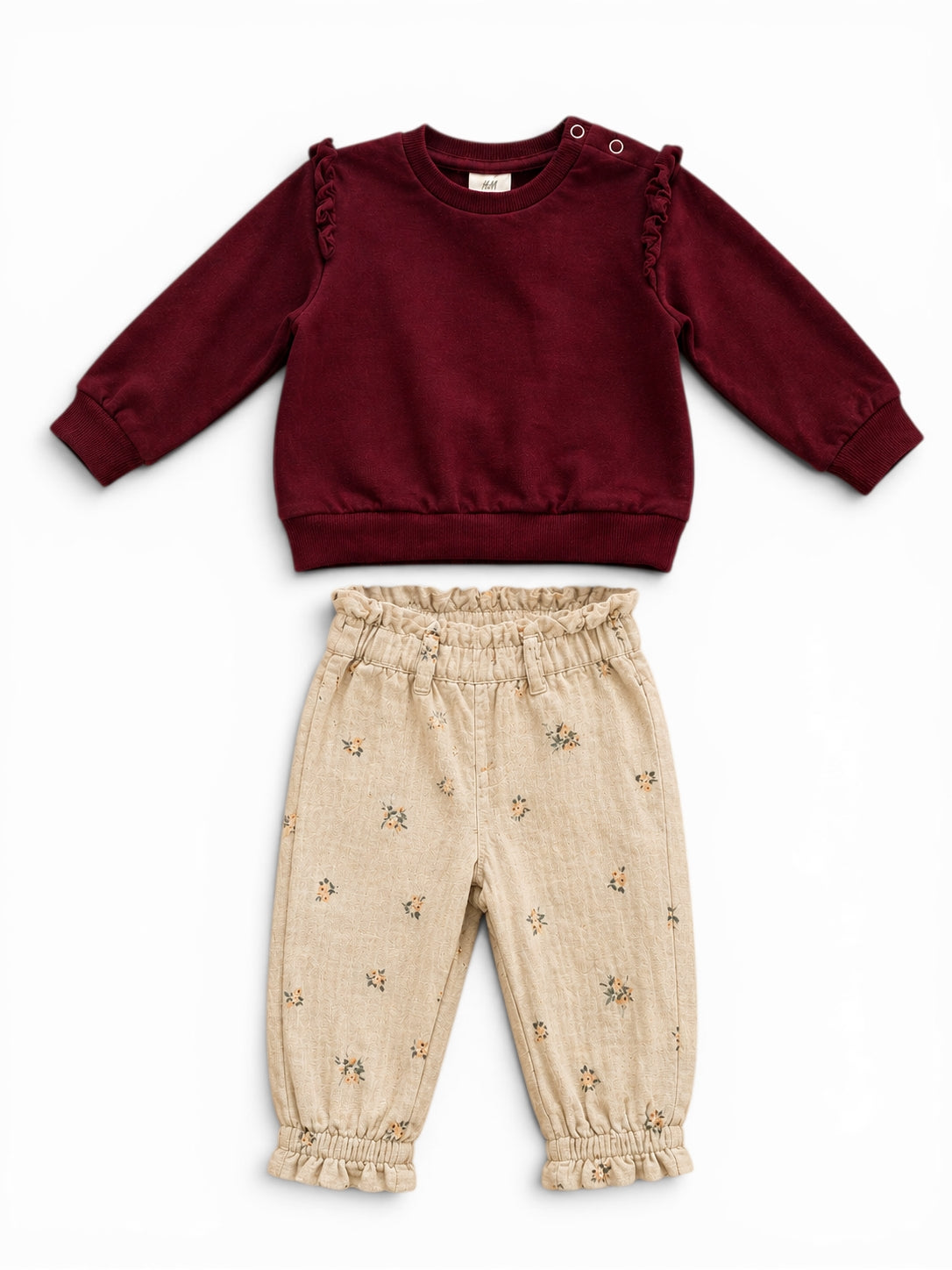 H&M Set Bordeaux Beige
