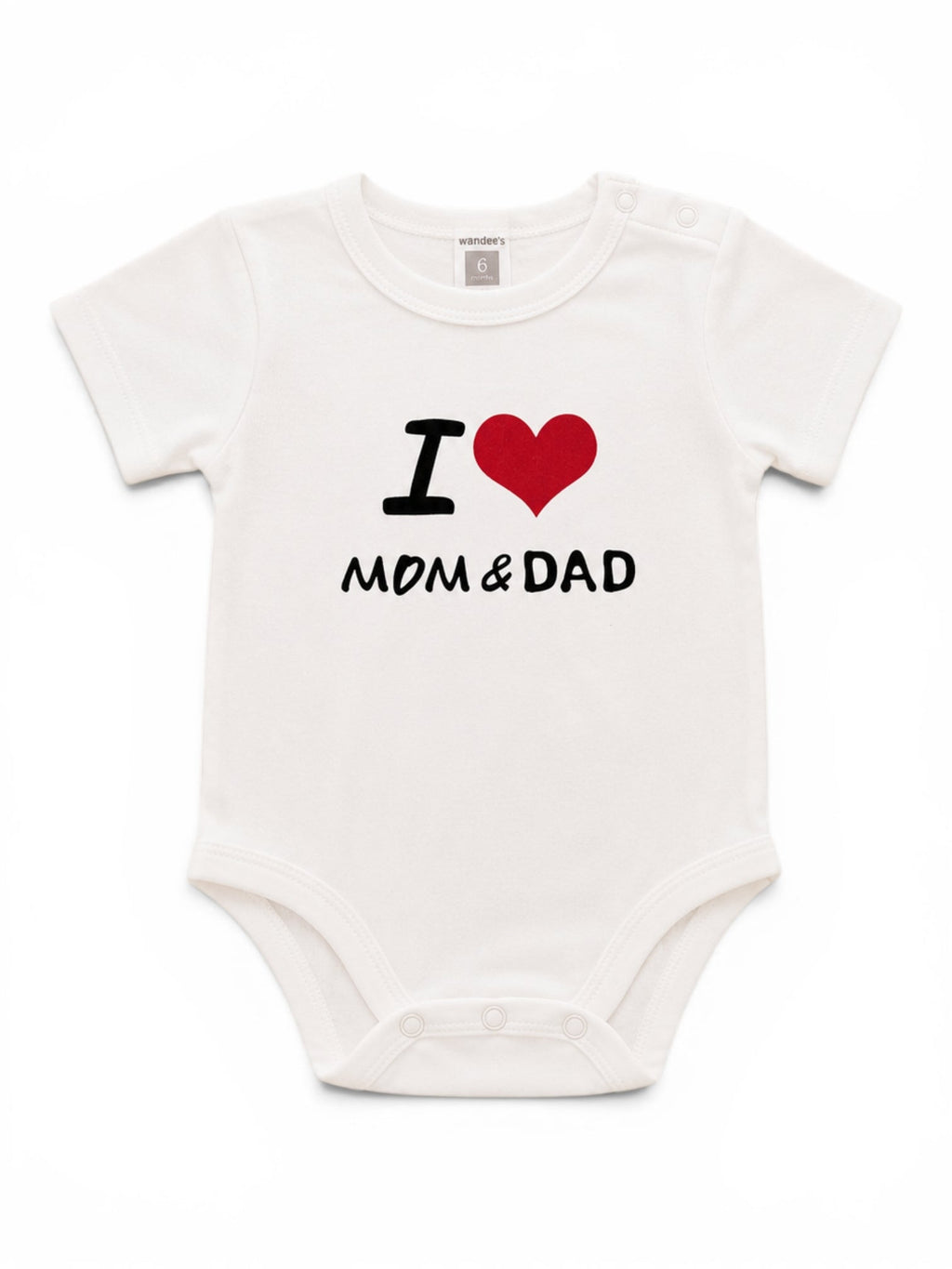 Body I Love Mom & Dad Weiss