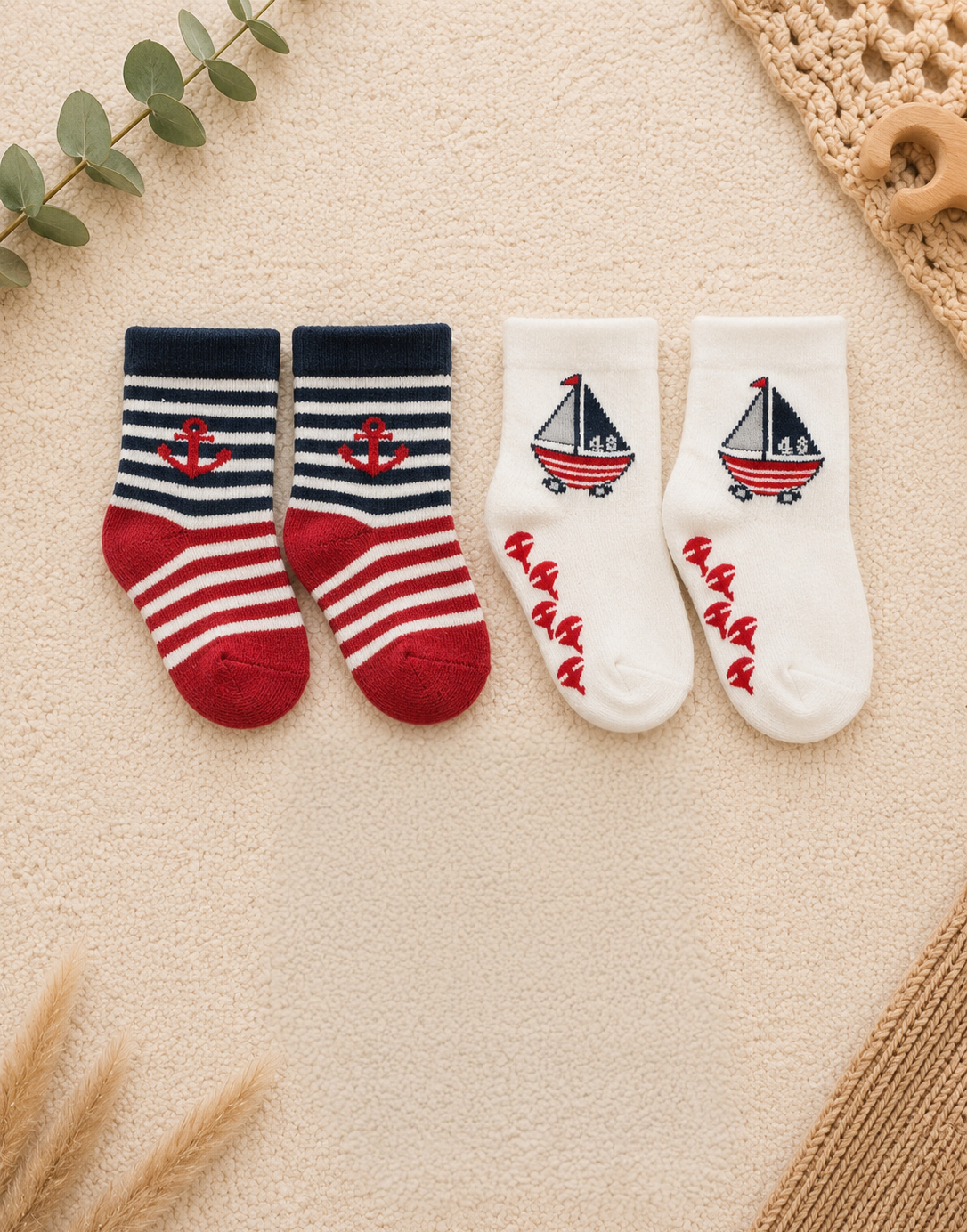2er Set Babysocken Schiff
