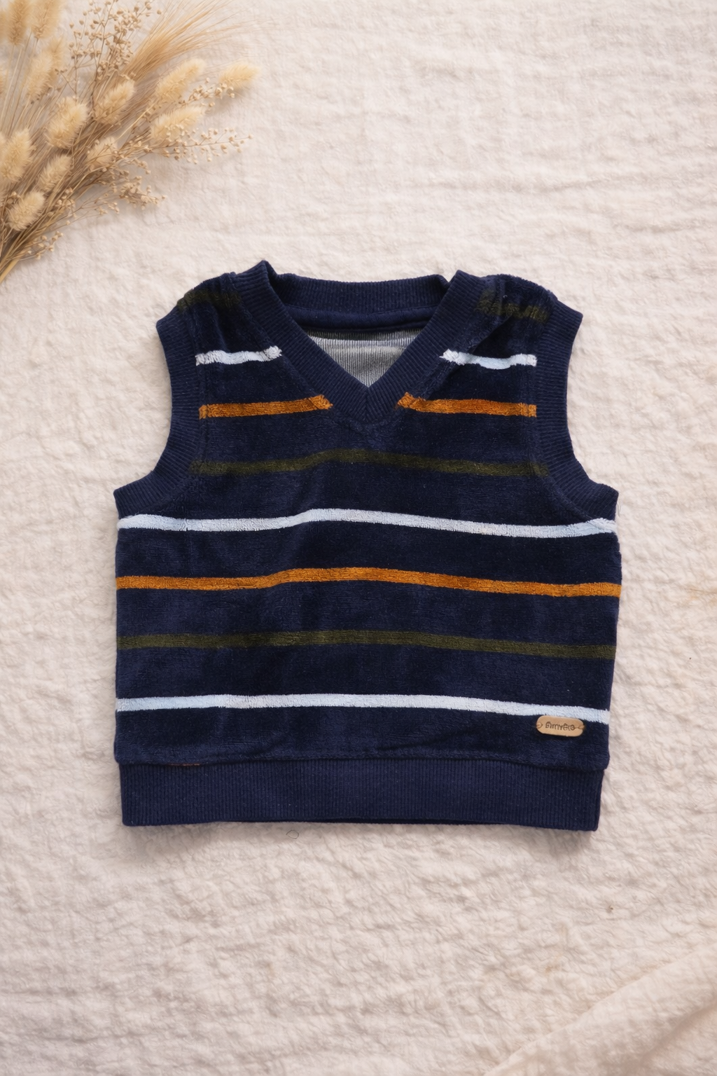 Striped knit vest