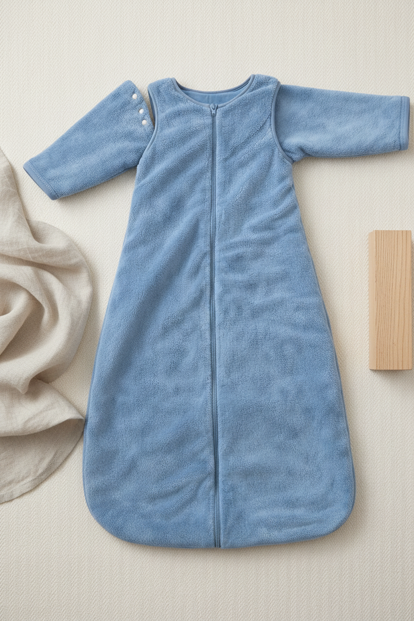 Baby Sleeping Bag – soft & cozy (with detachable sleeves)