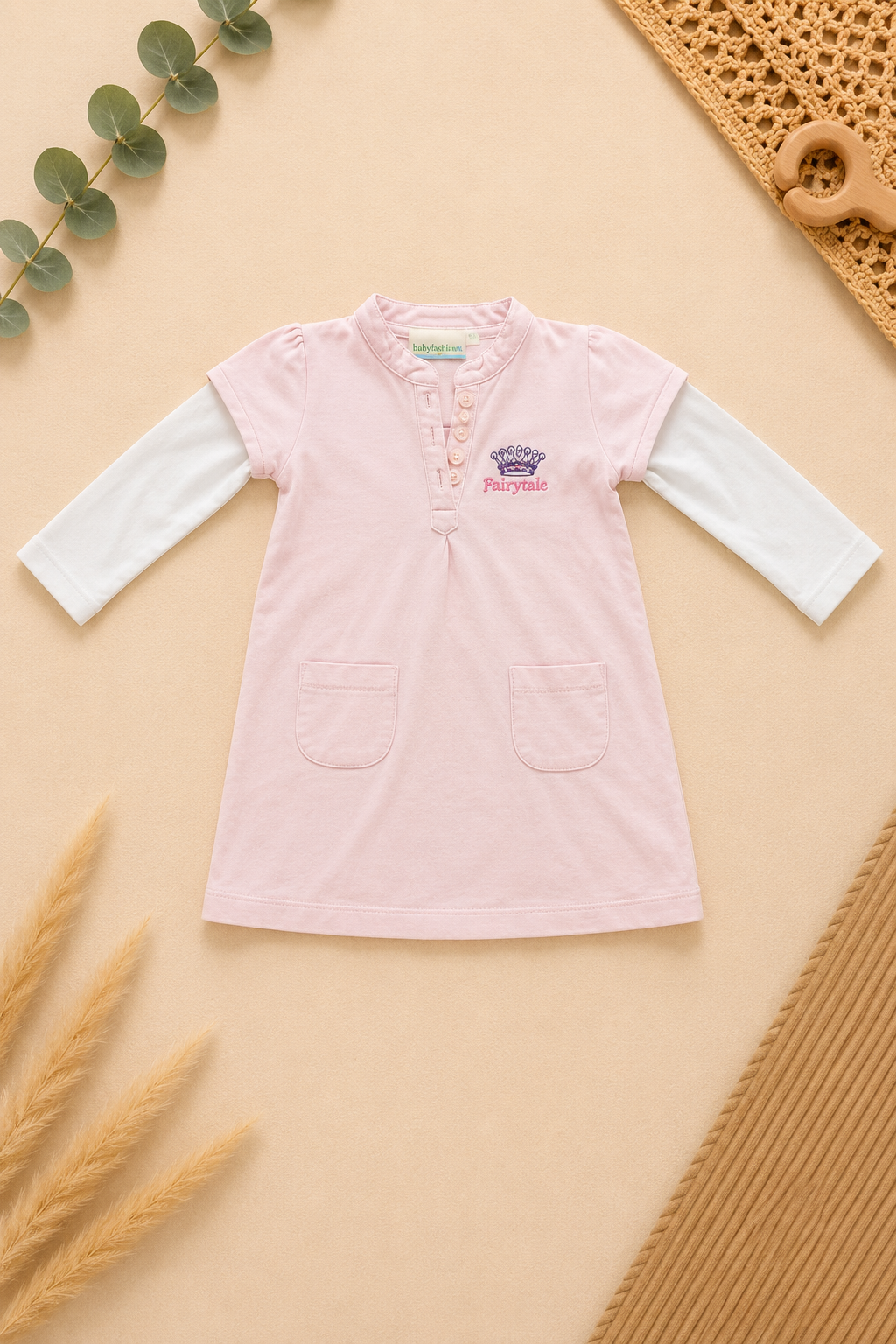 Baby Fairytale Kleid Rosa mit Langarmshirt