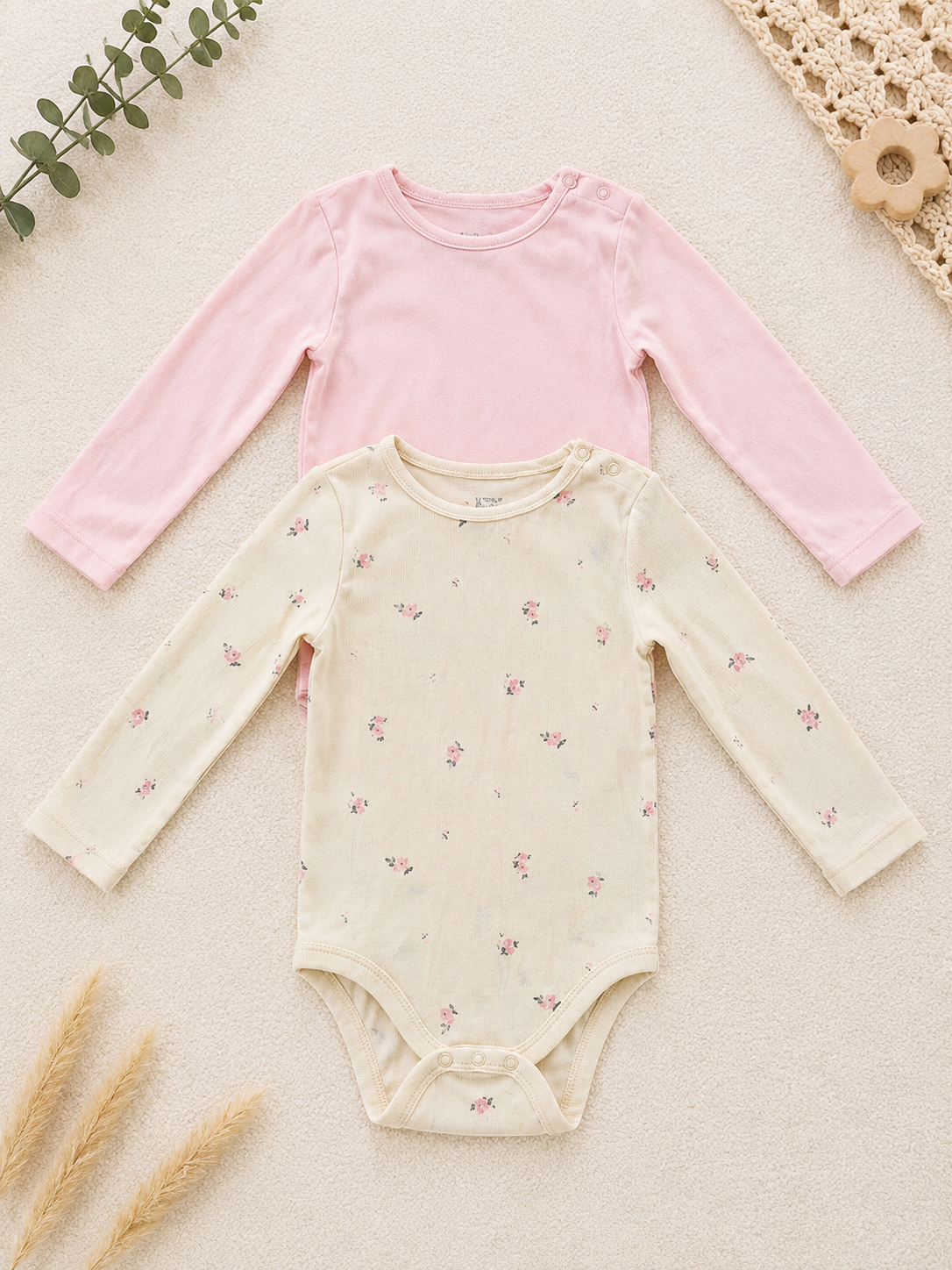 2er-Pack Body Langarm Blumen