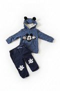 Baby-Set Mickey Mouse Hoodie mit Ohren & Jeans H&M