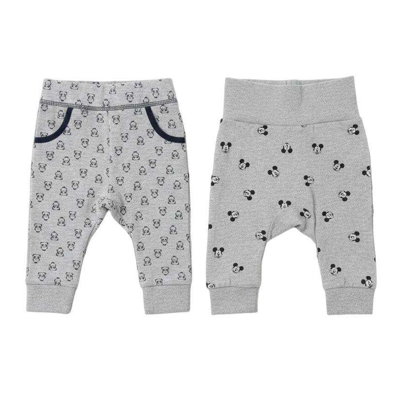 2er Baby Set Hosen Mickey Mouse und Panda Print