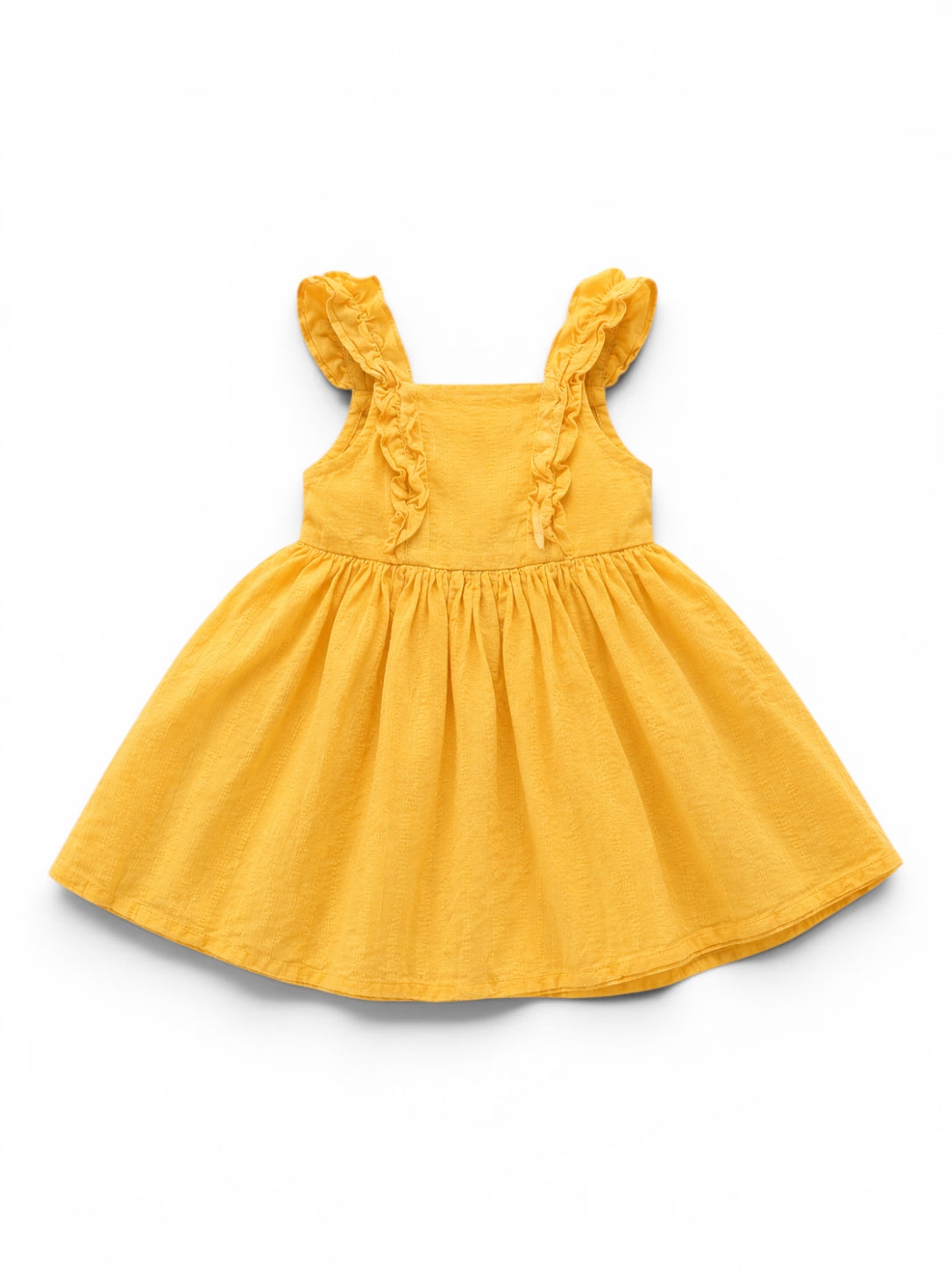 Kleid Gelb Rüschen