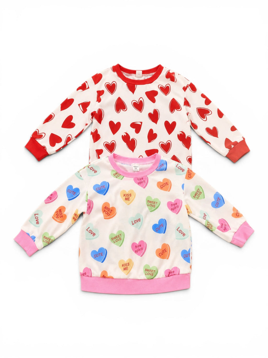 2er-Pack Sweatshirt Herzen