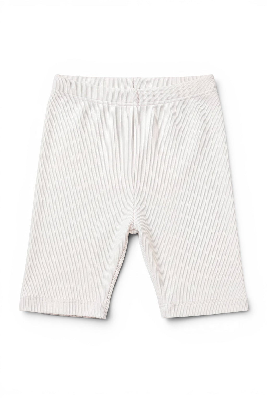 Radlerhose Creme Gerippt Elastischer Bund