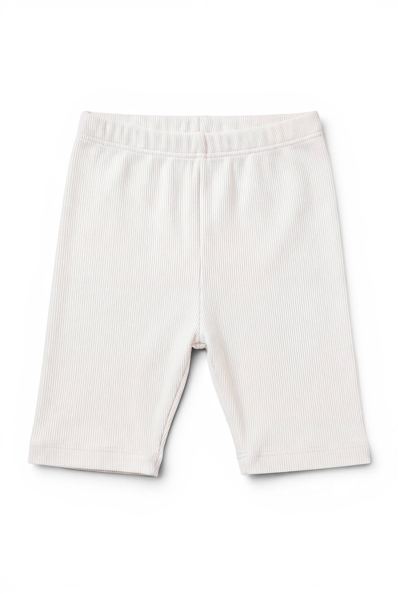 Radlerhose Creme Gerippt Elastischer Bund
