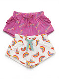 2er-Pack Shorts Einhorn & Regenbogen