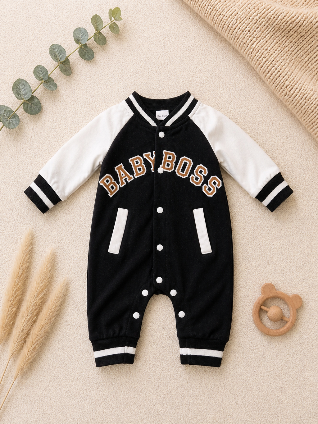 Baby-Overall Baby Boss Varsity Style