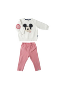 Sweet 2-piece baby set in white with Mickey motif 🖤