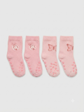 4er-Pack Socken Rosa Marienkäfer Schmetterling