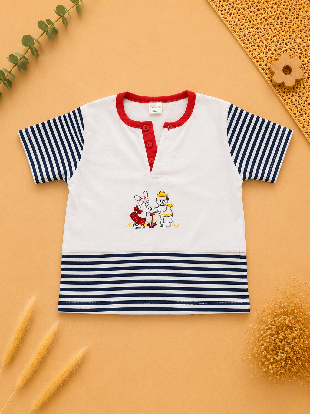 T-Shirt Gestreift Hase & Bär Obei