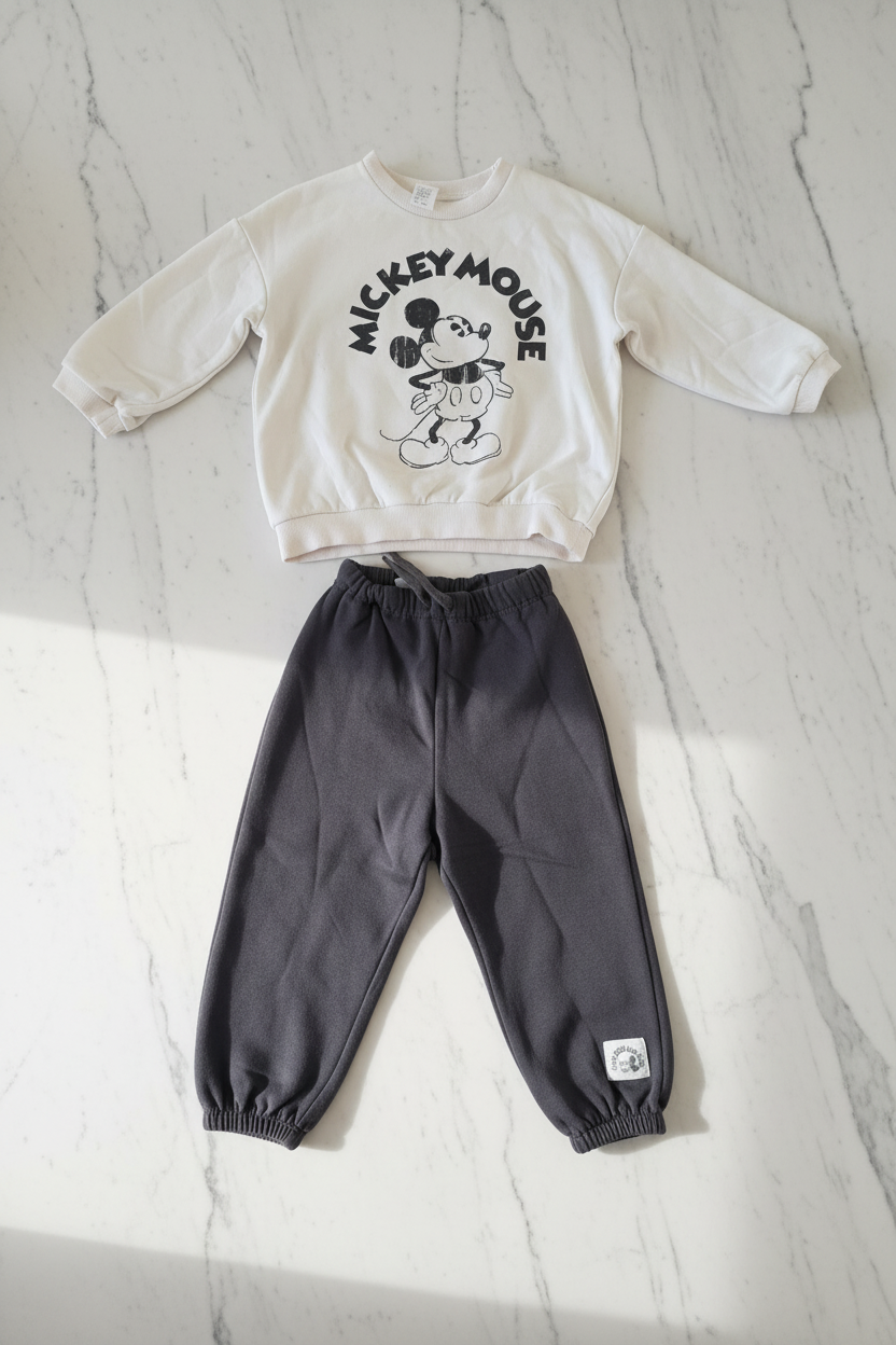 Baby-Set Mickey Mouse Sweatshirt & Hose H&M