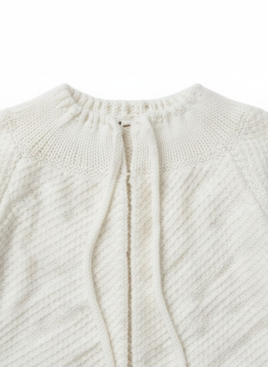 Strickjacke Vintage Weiss