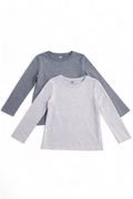 2er Set Langarmshirts Grau H&M