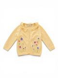 Baby Collection Strickjacke Gelb Blumen-Stickerei Tchibo