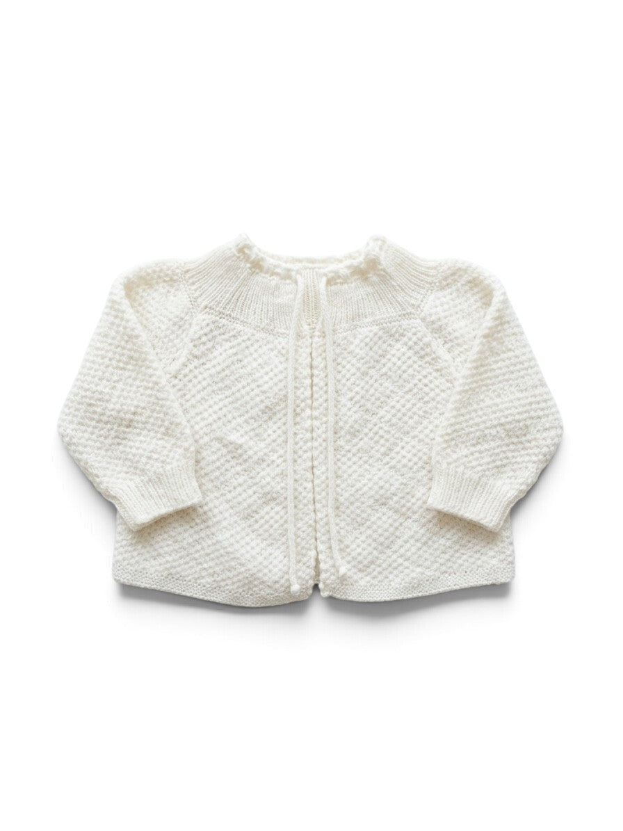 Strickjacke Vintage Weiss