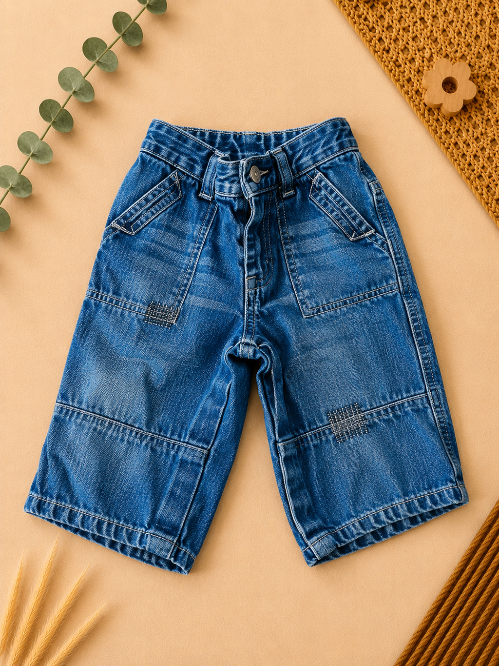 Babygap Jeans-Shorts Blau Carpenter-Style