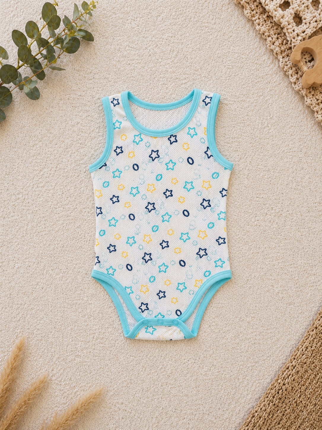 Baby-Sommerbody Ärmellos Sterne