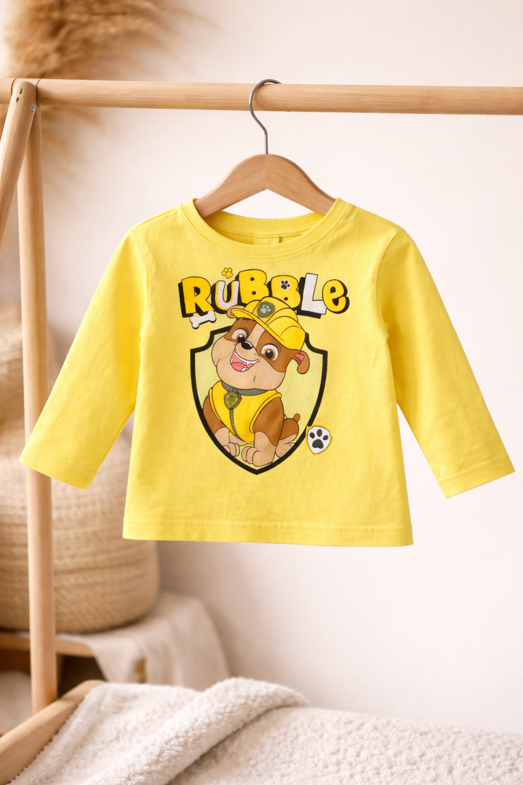 T-shirt manches longues Pat' Patrouille Rubble – Jaune