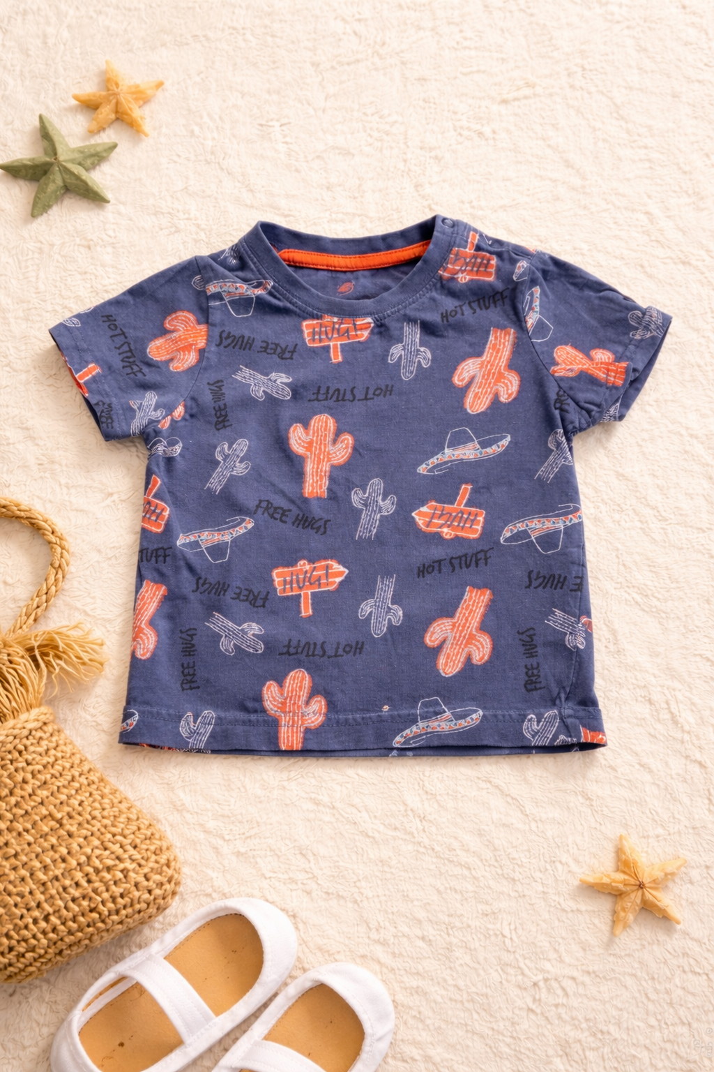 T-Shirt mit Kaktus-Print