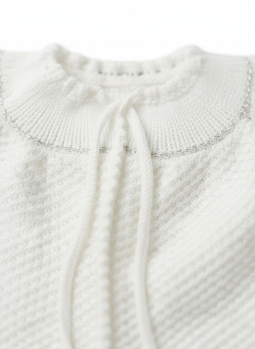 Strickjacke Creme Peter Pan Vintage