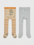 2er-Pack Strumpfhose Giraffe Grau