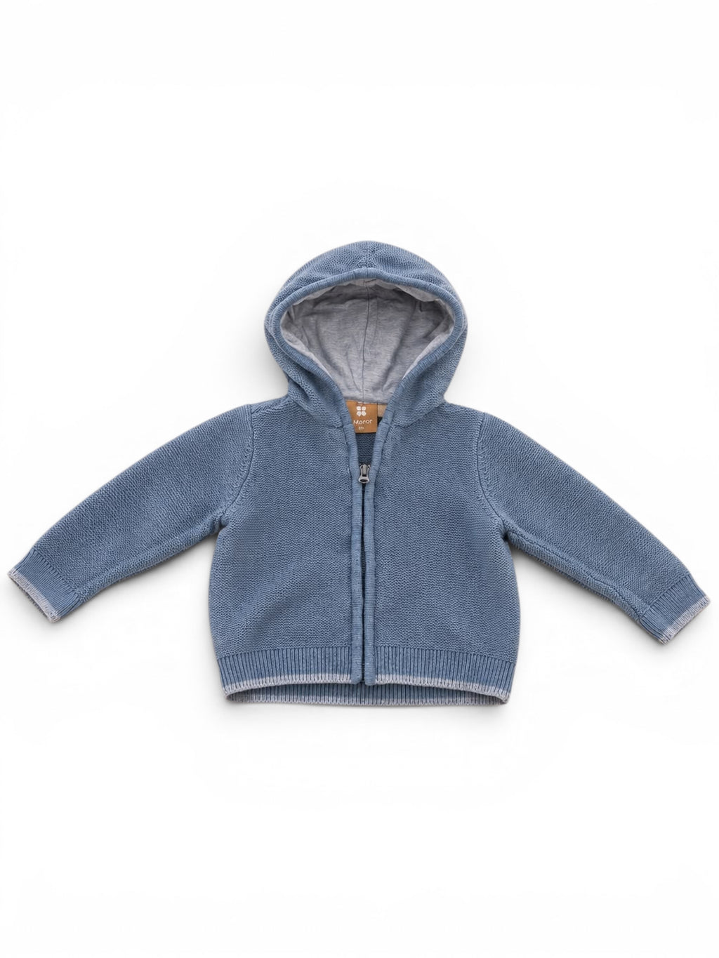 Manor Baby-Strickjacke Jeansblau mit Kapuze