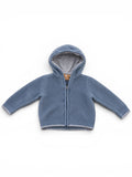Manor Baby-Strickjacke Jeansblau mit Kapuze