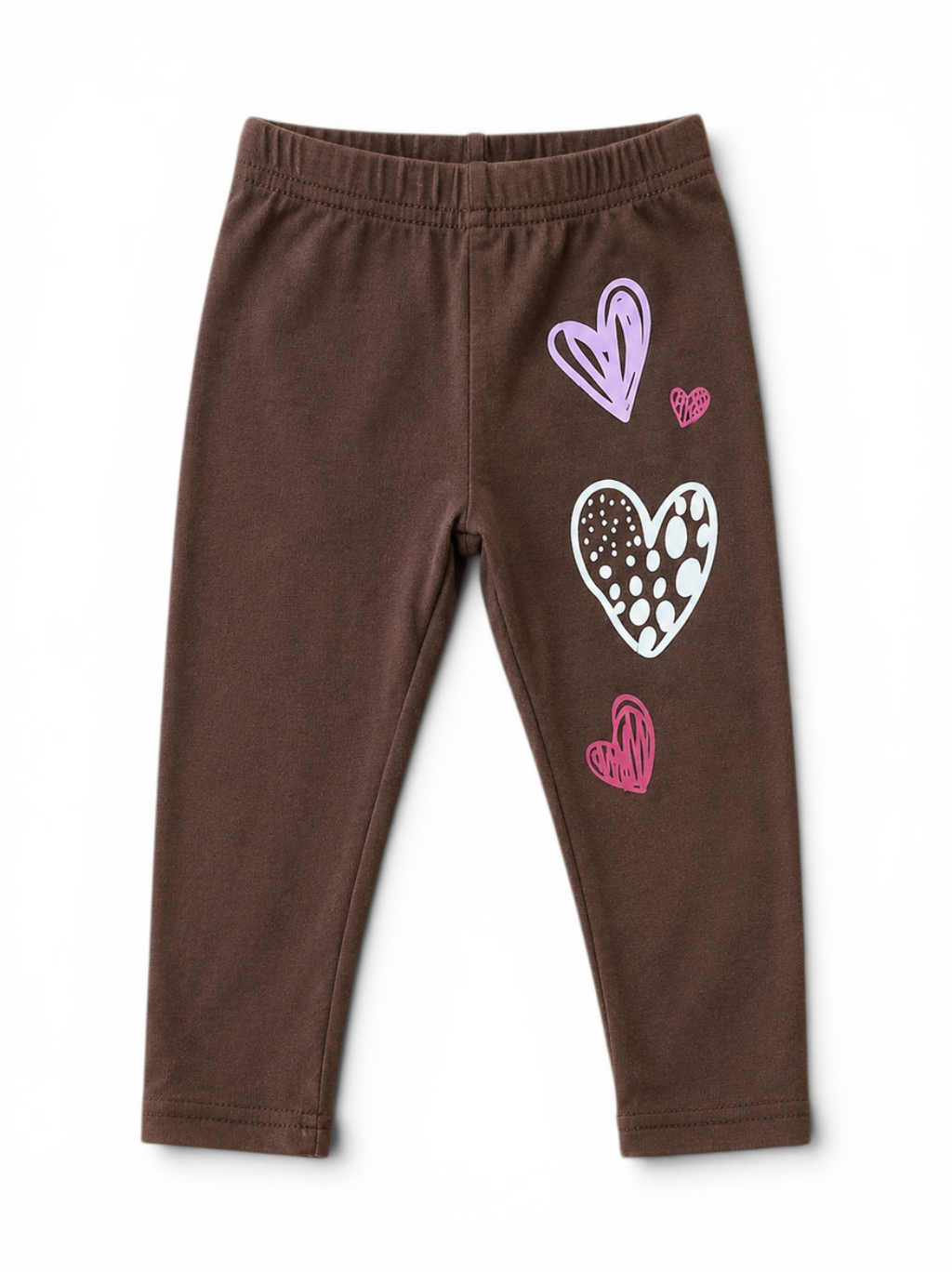 Leggings Braun Herzen