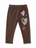 Leggings Braun Herzen